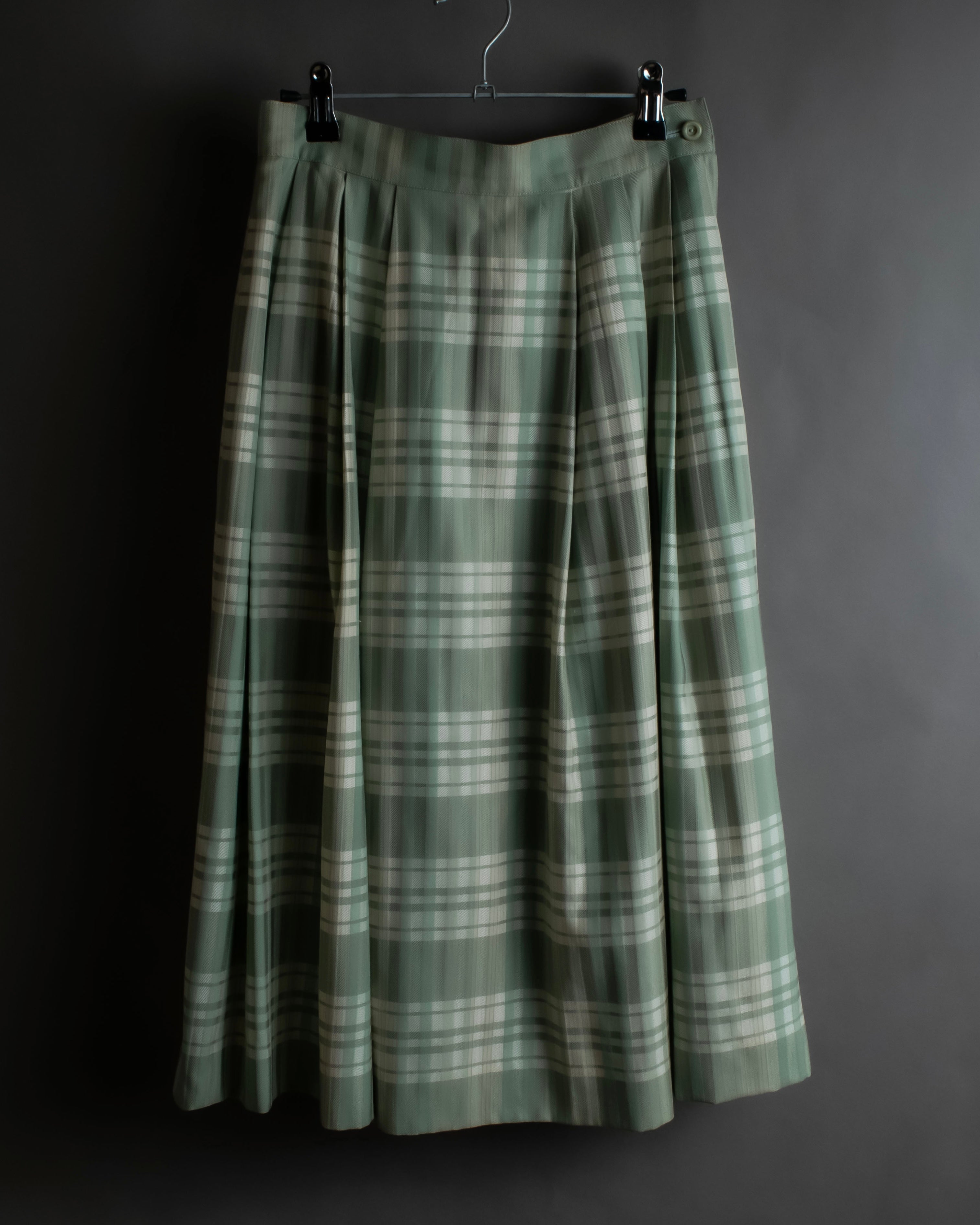 "BURBERRYS" Mint green check pattern skirt type set up