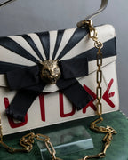 "GUCCI" 18SS Tiger head motif chain shoulder 2way bag