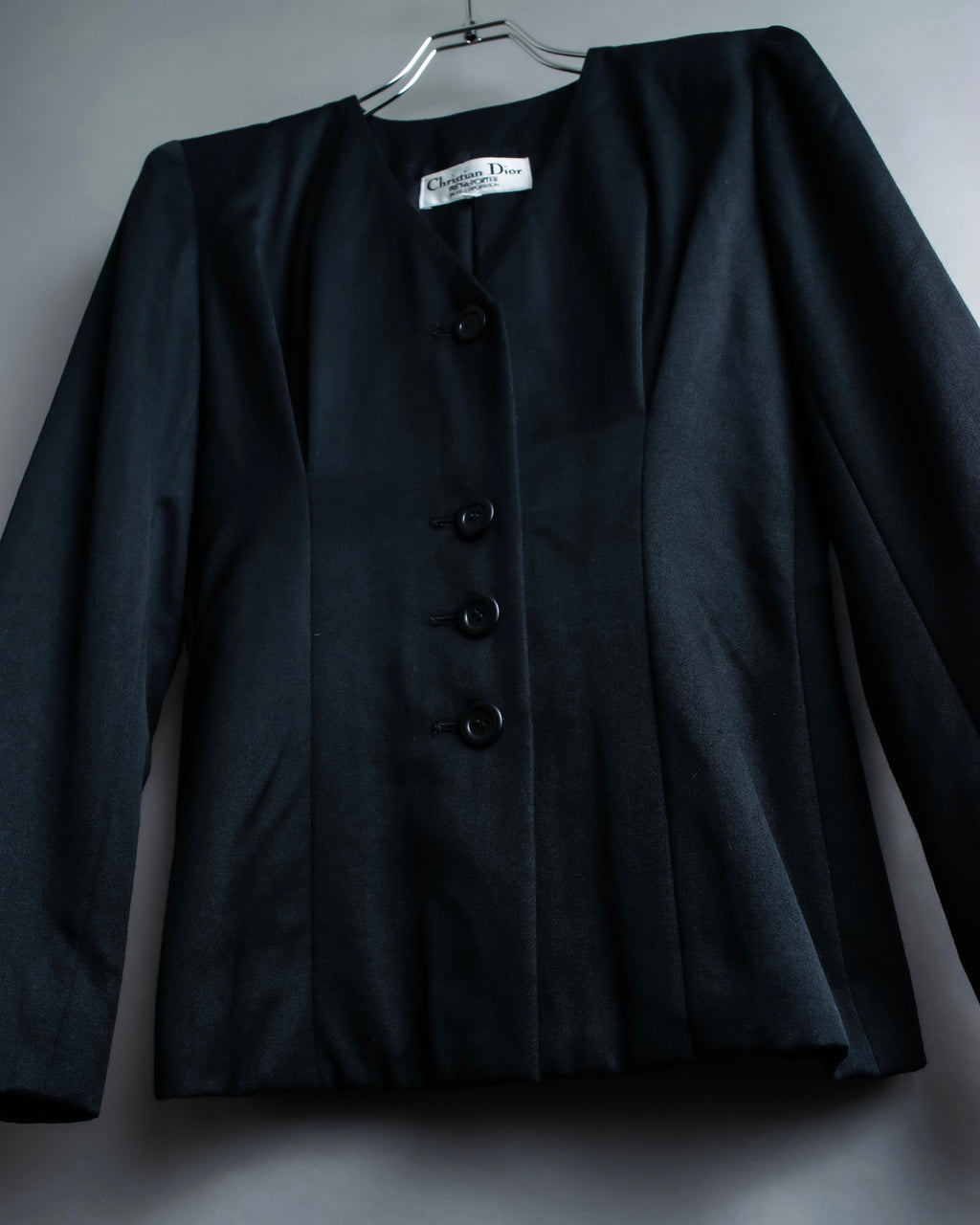 “Christian Dior” Beautiful shape no collar jacket