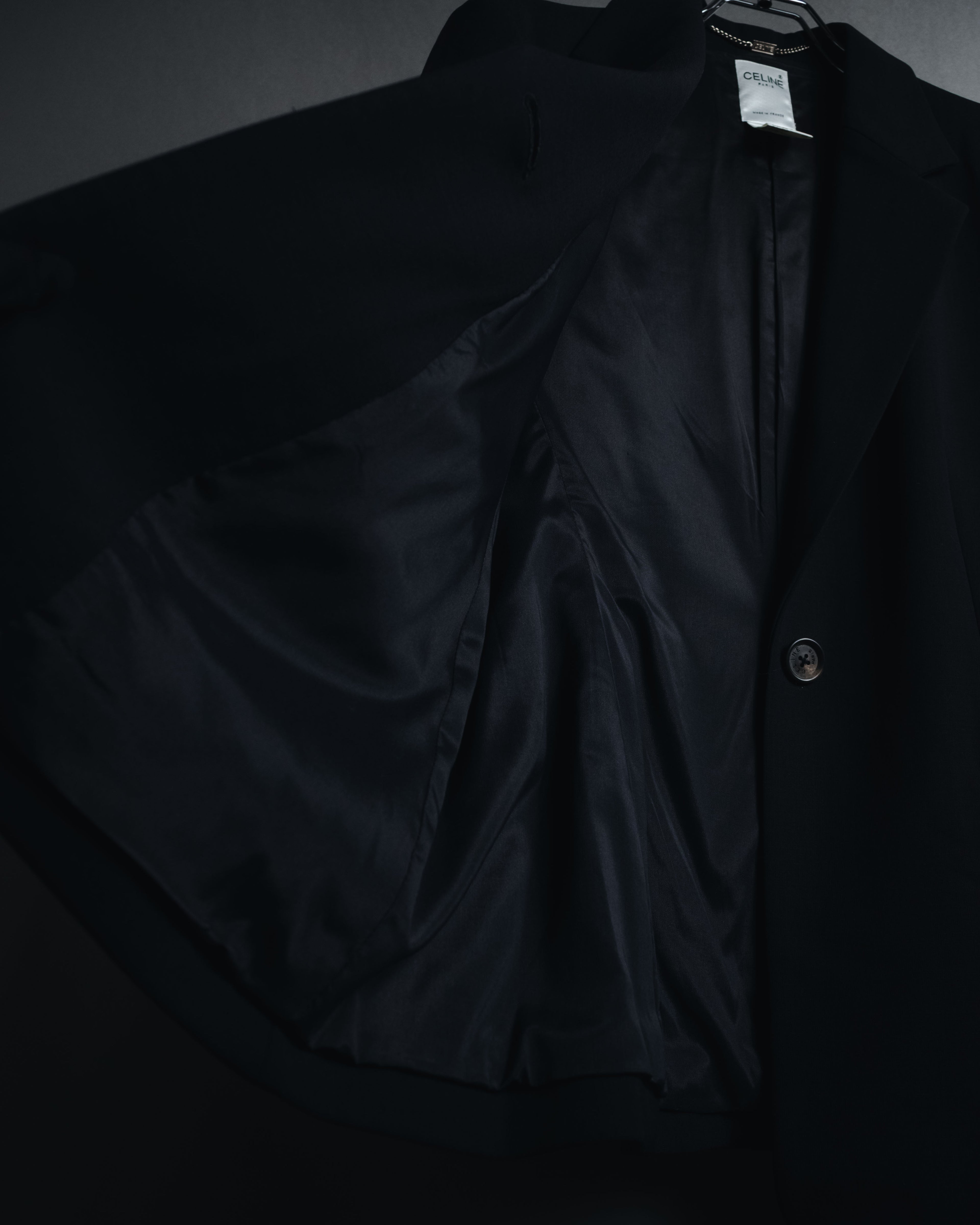 "CELINE" 90’s-00’s Stretch wool single-button blazer