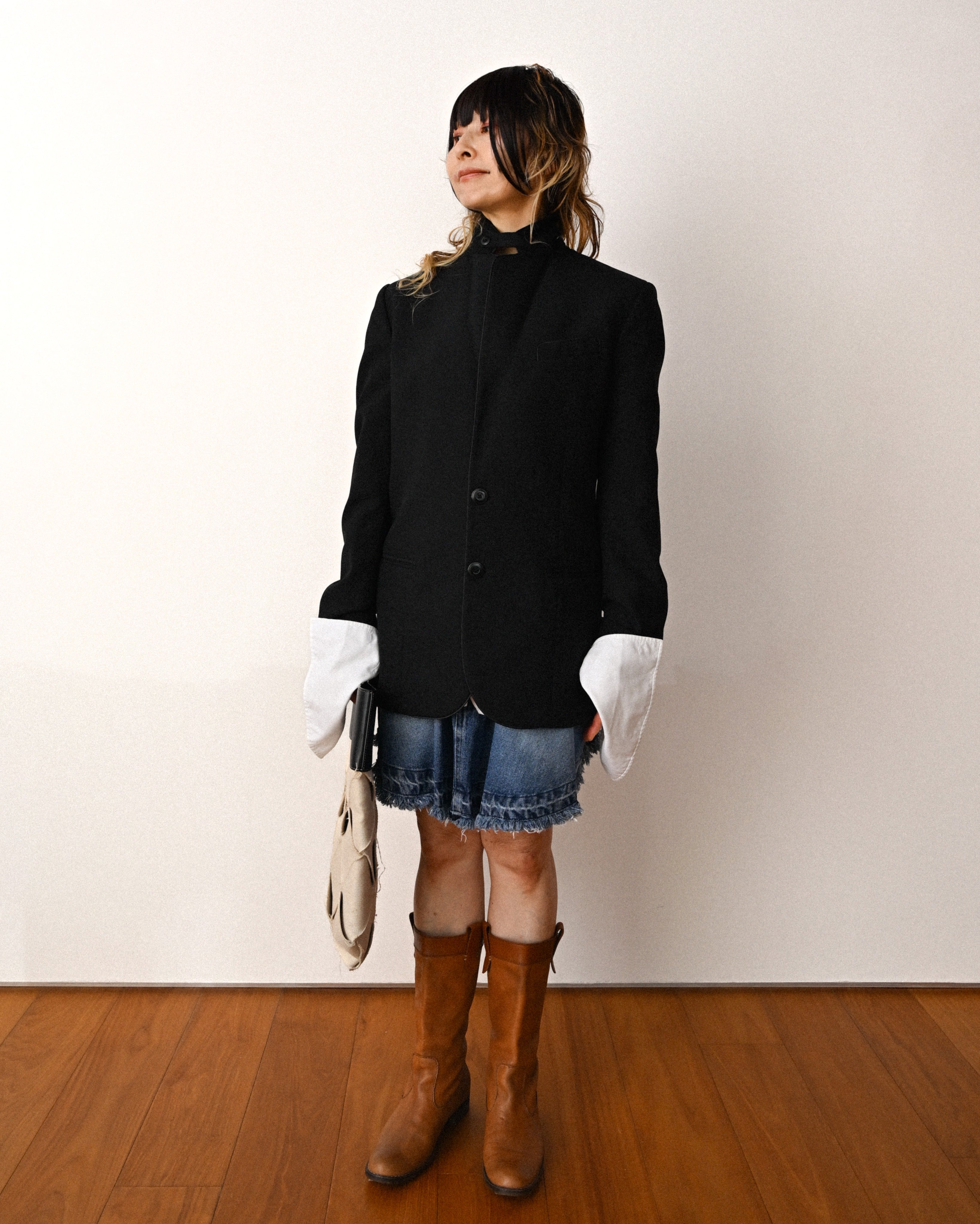 HENRY BEGUELIN/ Western Detailed Long Leather Boots