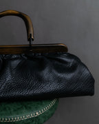 "GUCCI" Bamboo essence horizontal leather handbag
