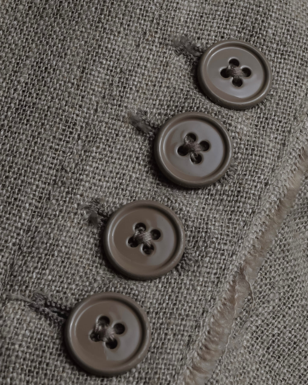 "Dolce & Gabbana" Raw edge frayed linen tailored jacket