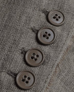 "Dolce & Gabbana" Raw edge frayed linen tailored jacket