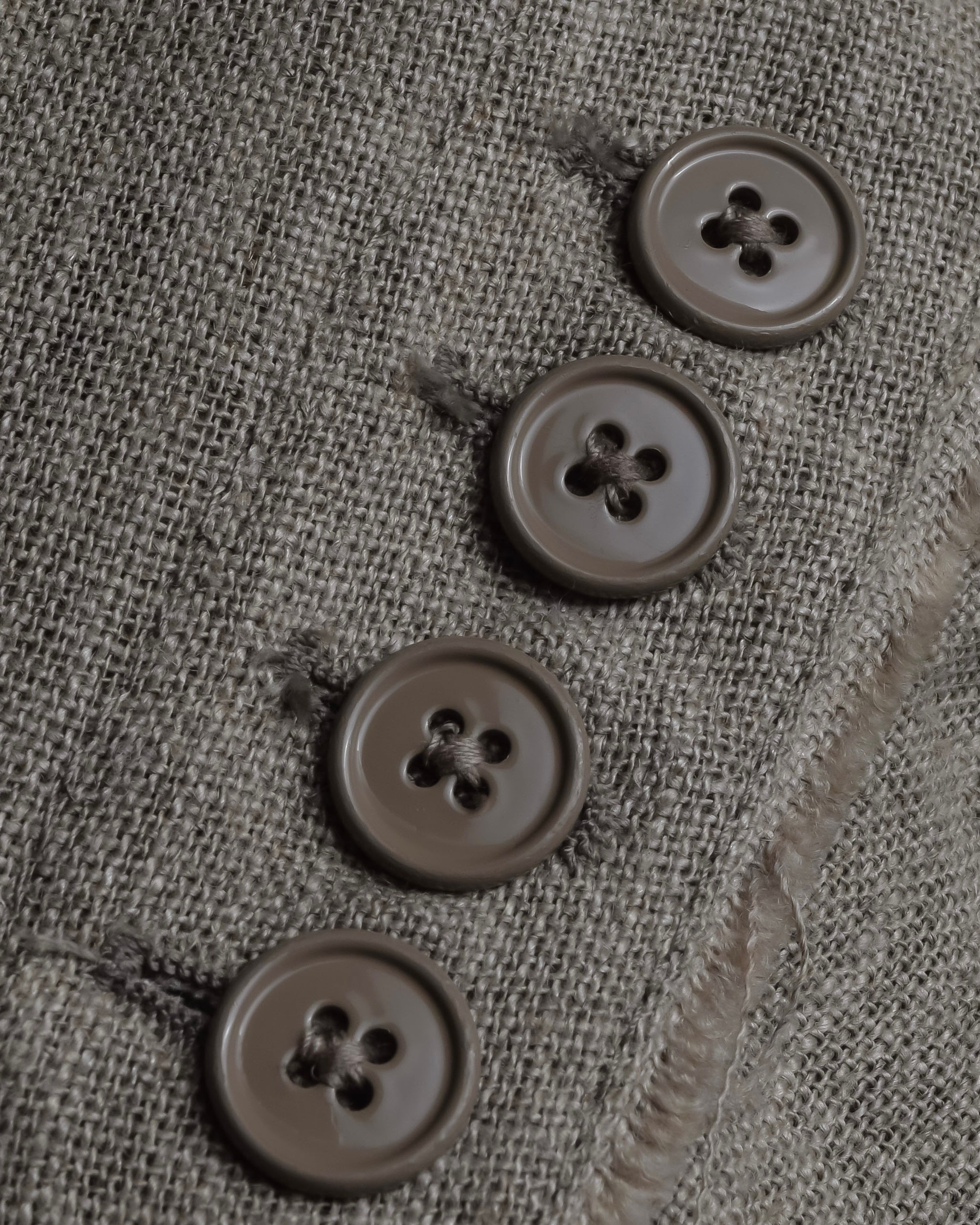 "Dolce & Gabbana" Raw edge frayed linen tailored jacket