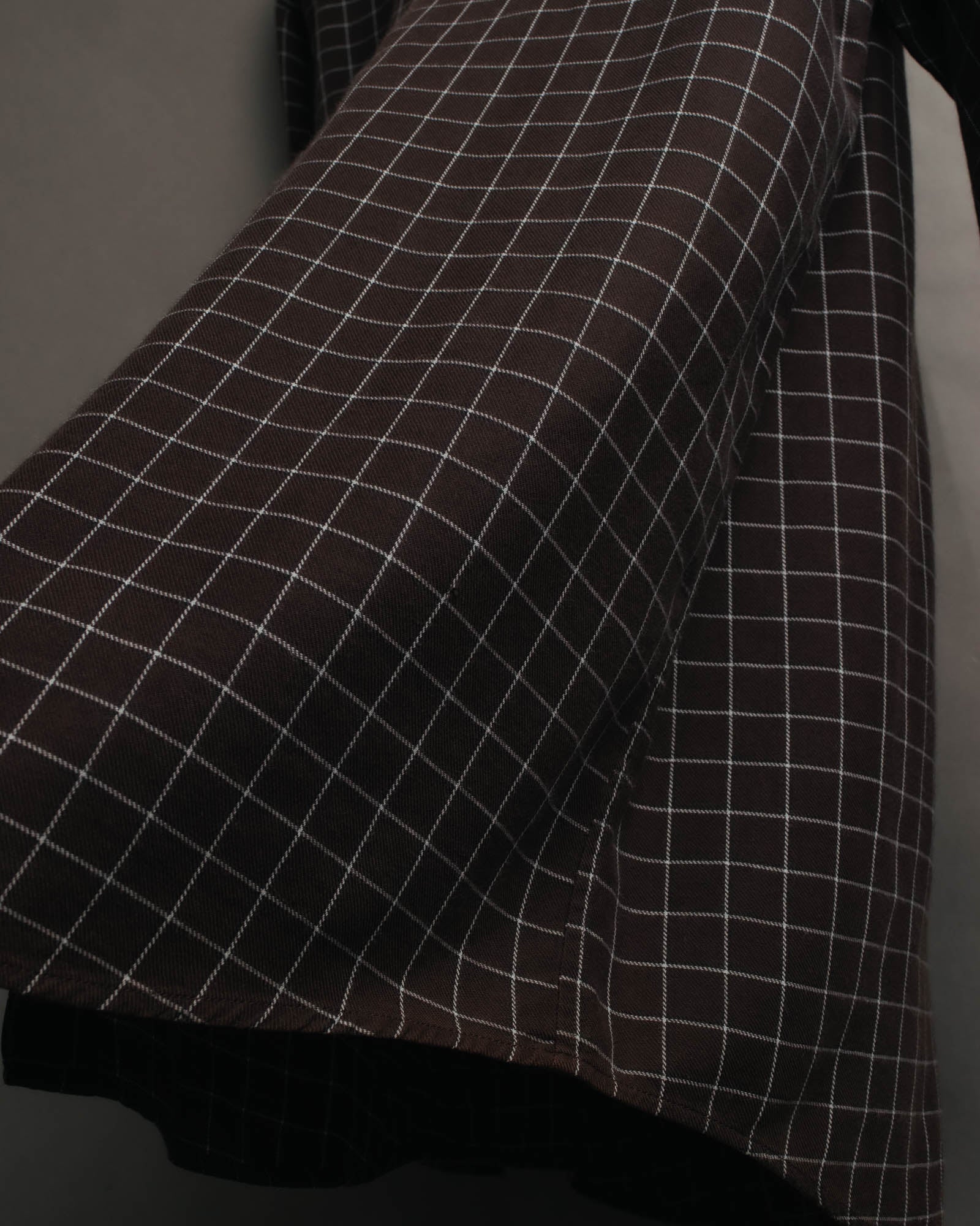 -SPECIAL- “HERMES” 90’s-00’s Windowpane checked sellier button shirt