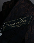 "DOMINIQUE FRANCE" Logo engraved silk necktie