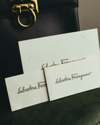 "Salvatore Ferragamo" 90's-00's Structured leather top handle handbag