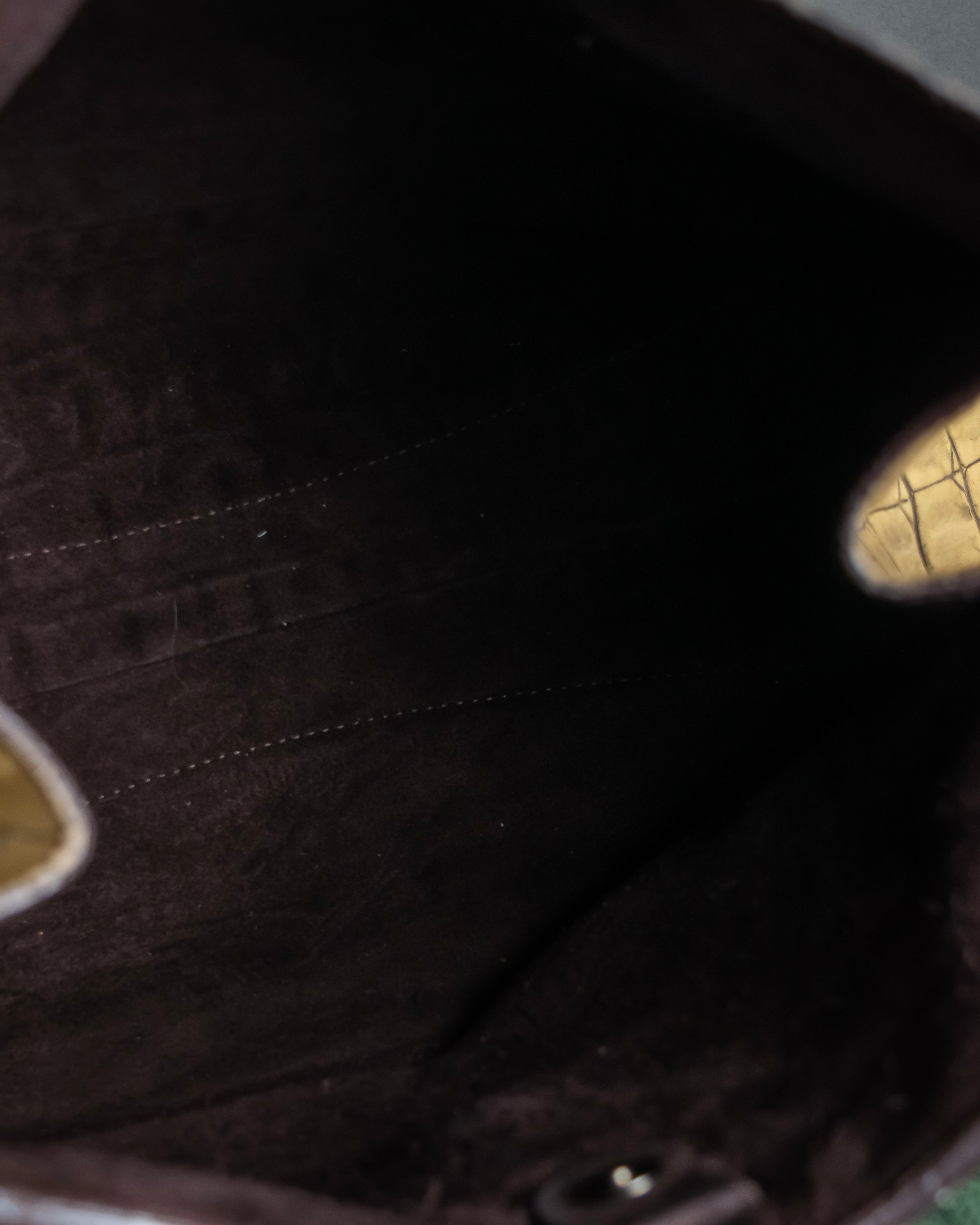 "MIU MIU" Belt strap design embossed leather hand bag