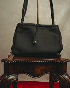 “PRADA” 90’s-00’s Nylon and leather flap messenger bag