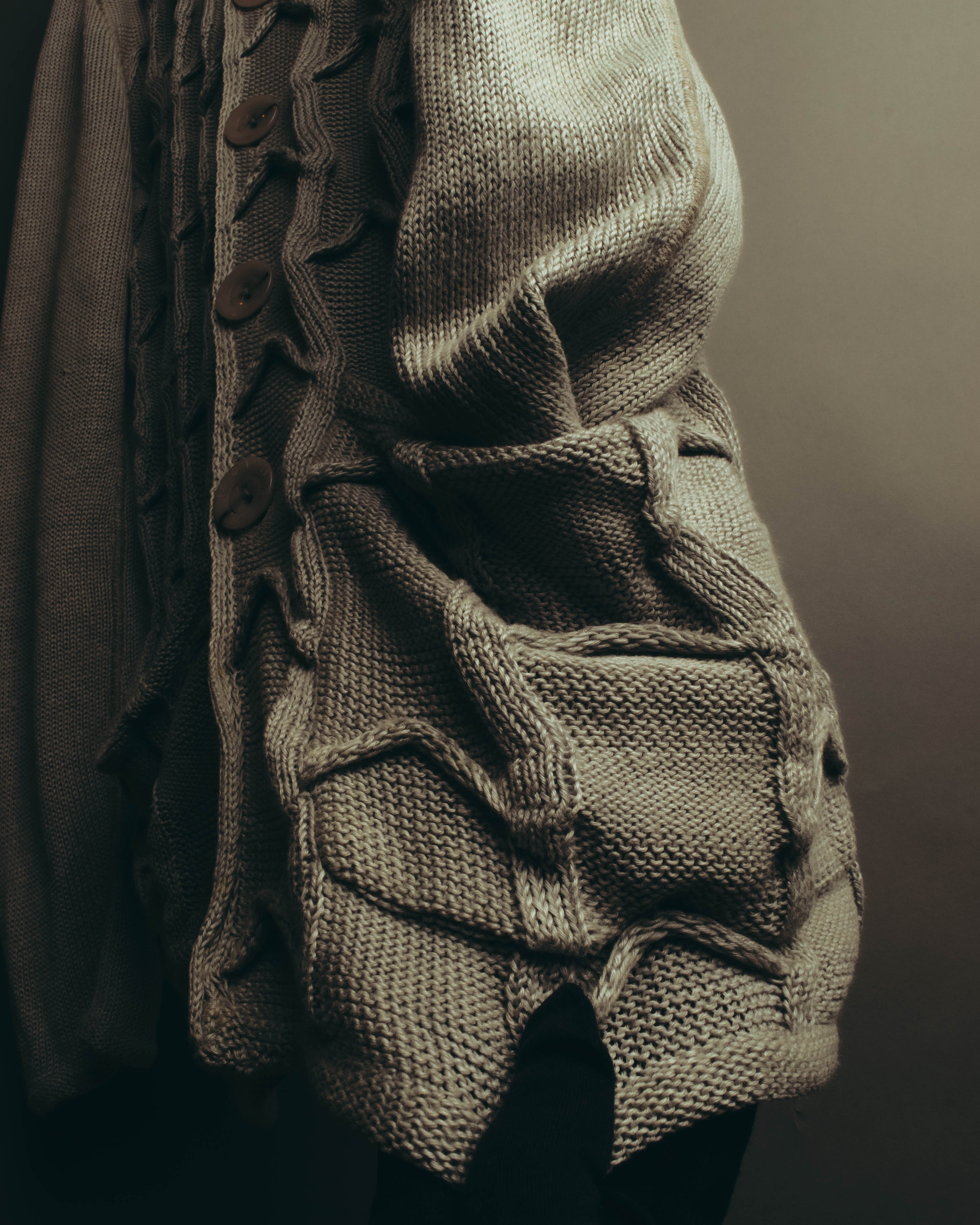"ARMANI COLLEZIONI" 00's-10's Textured linen knit cardigan
