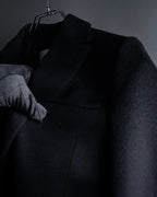 "GUCCI" Michele period linear silhouette wool chester coat
