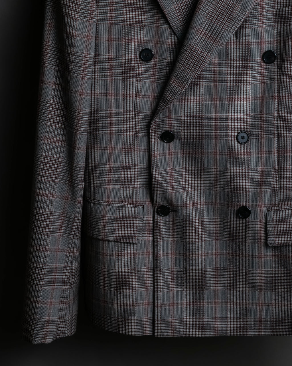 "Calvin Klein" Glen check oversized double breasted jacket