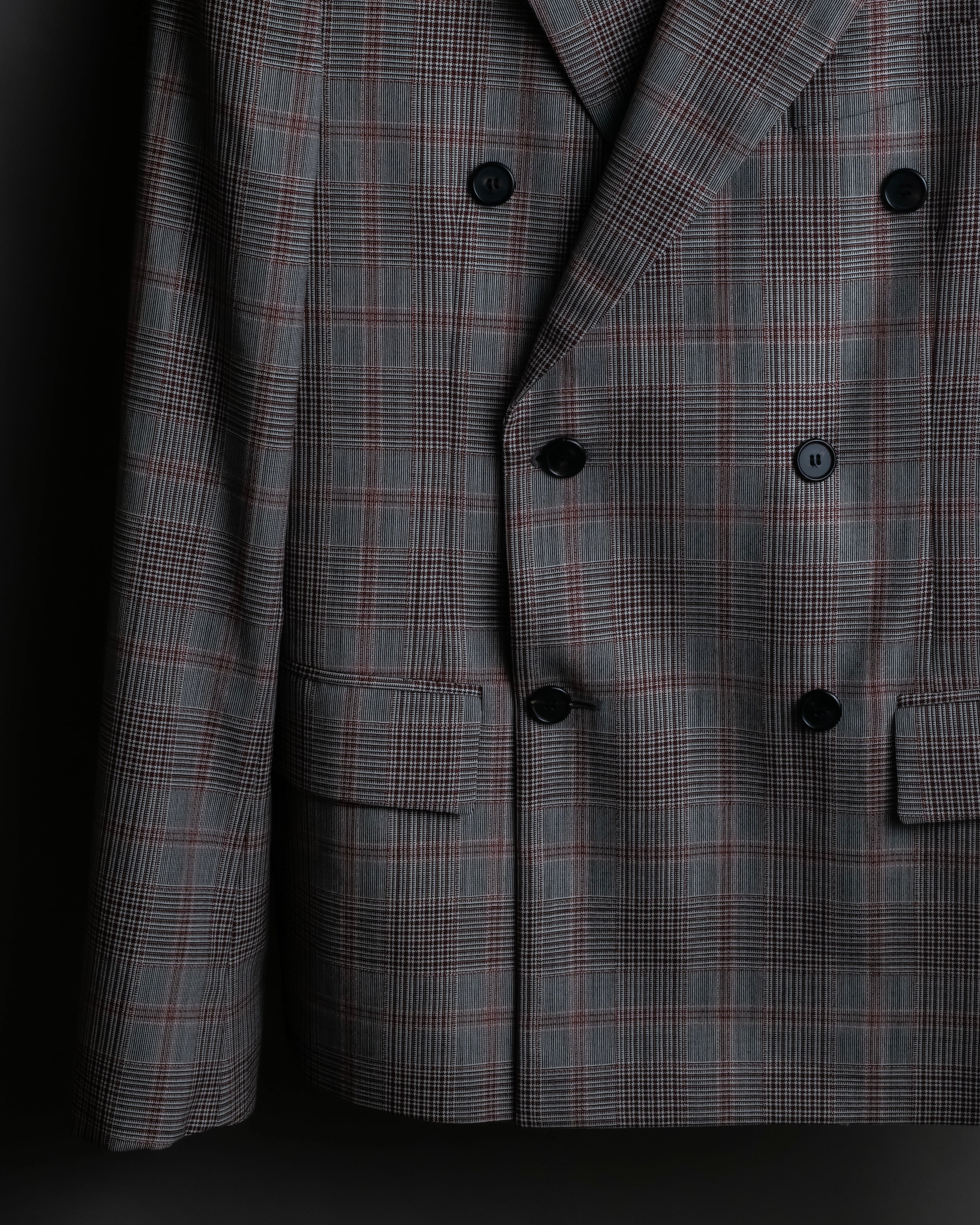 "Calvin Klein" Glen check oversized double breasted jacket