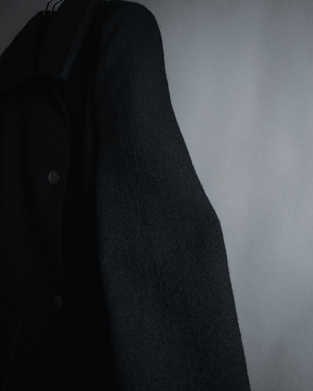 –SPECIALS– "LOEWE" 2017-2018 Minimal a-line calfskin piping coat