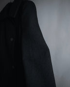 –SPECIALS– "LOEWE" 2017-2018 Minimal a-line calfskin piping coat