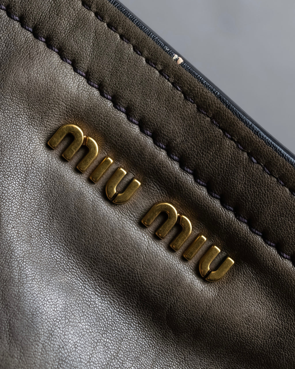 "MIU MIU" Overflap gold Parts design 2-way bag