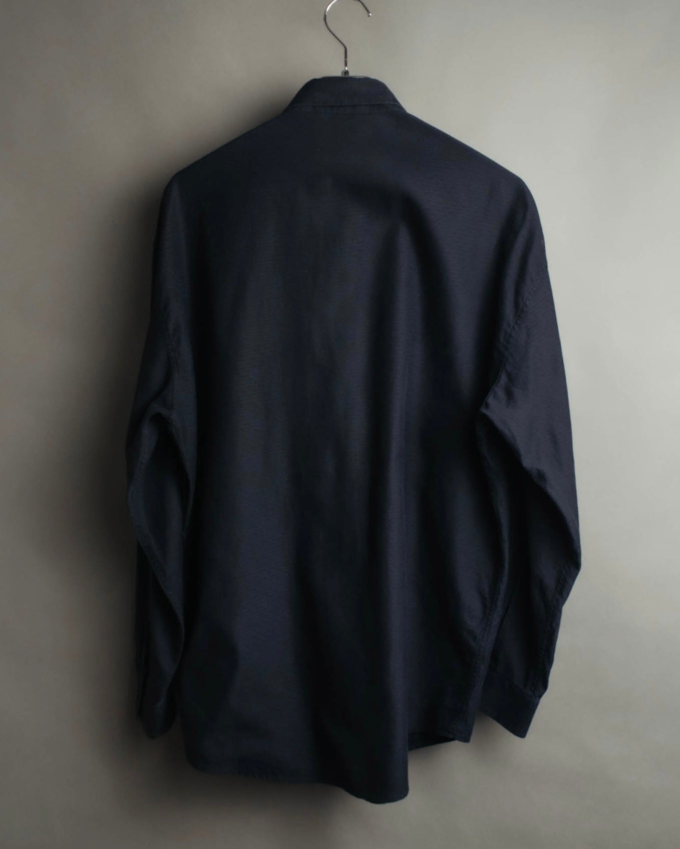 "GIANNI VERSACE" 80's-90's Dark jacquard long sleeve shirt