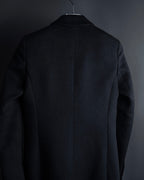 "GUCCI" Michele period linear silhouette wool chester coat