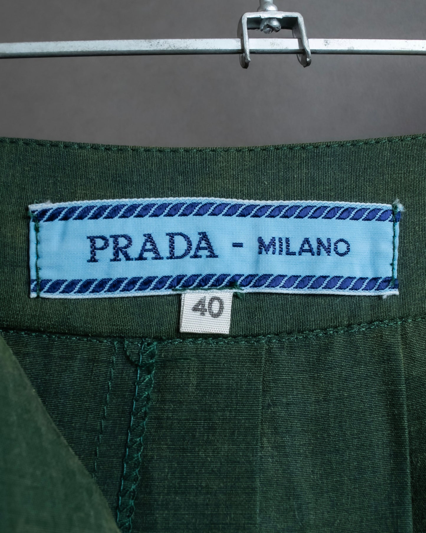 "PRADA" 100% silk pleated flared maxi skirt