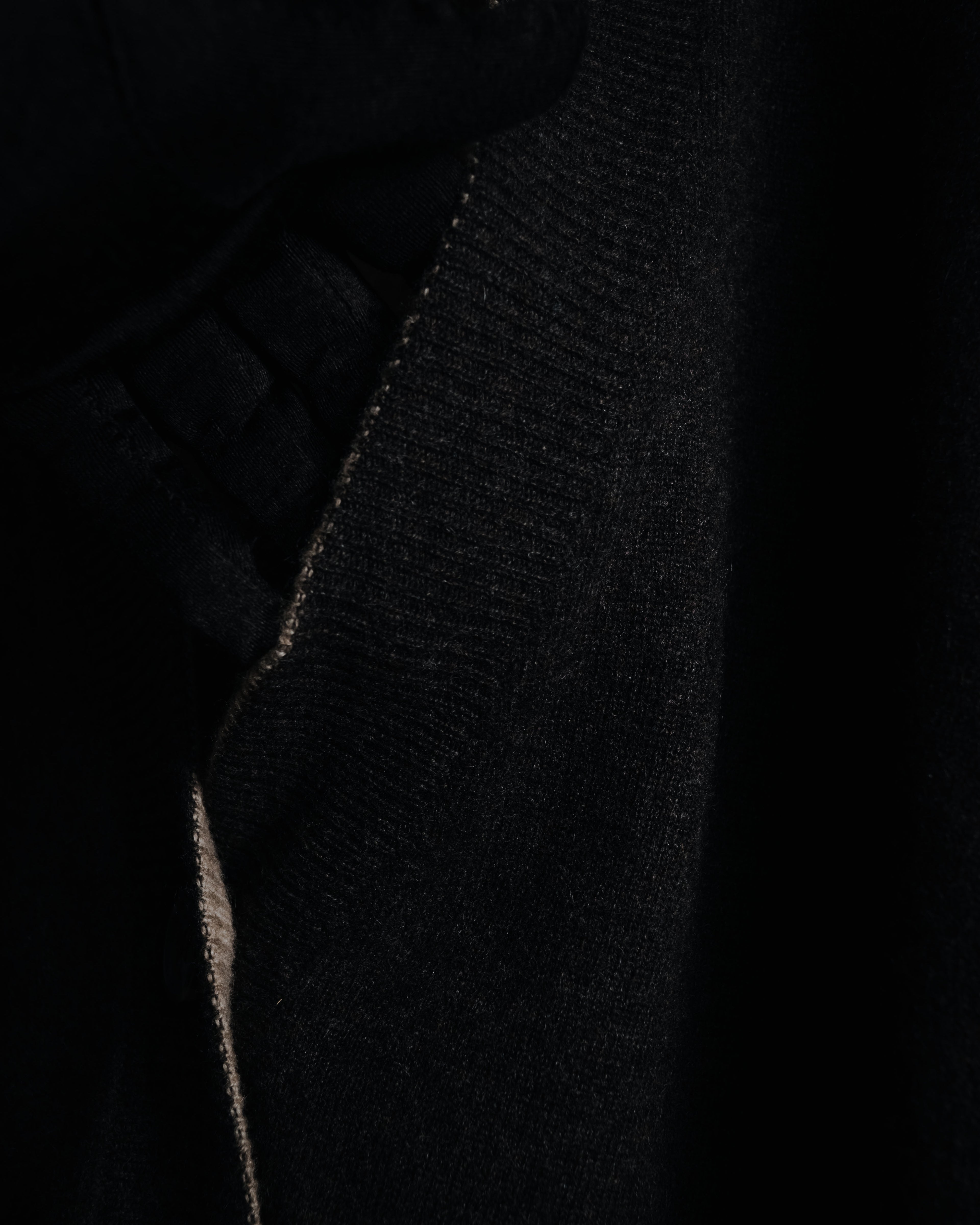 –SPECIAL– "HERMES" 90’s-00’s Double-faced reversible linen cotton cardigan