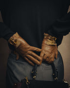 -SPECIAL- “HERMÈS” 80’s-90’s Chaine d’ancre leather gloves