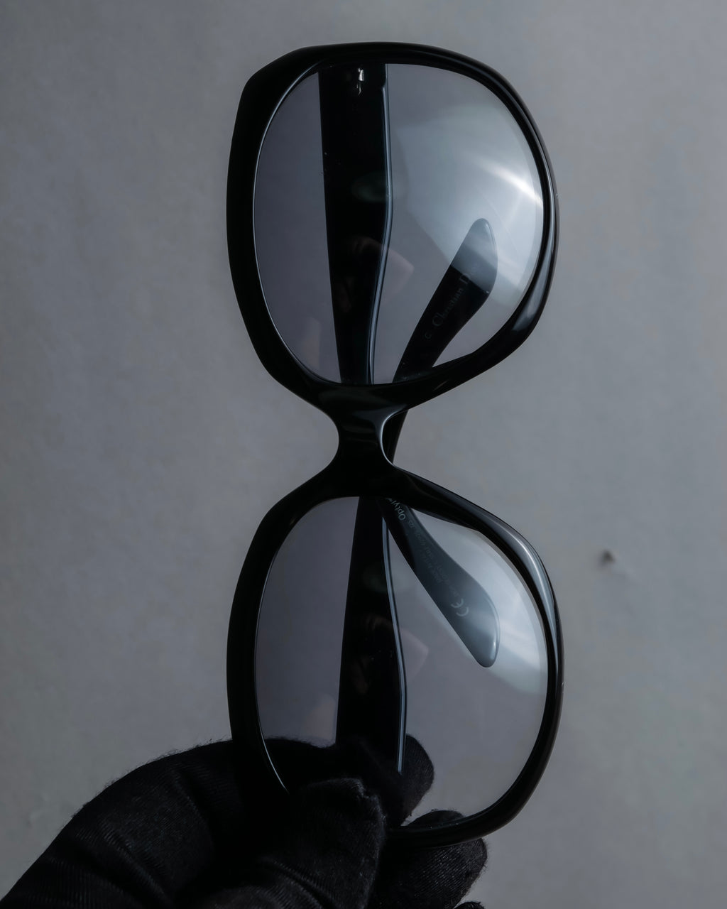 "Christian Dior" Black frame engraved logo sunglasses