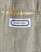 HERMES/ Pure Linen Oversized Single Breasted Tailored Jacket Beige