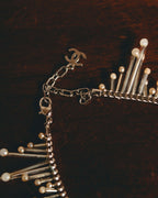 -SPECIAL- "CHANEL" 90's-00's Sculptural pearl fringe choker necklace