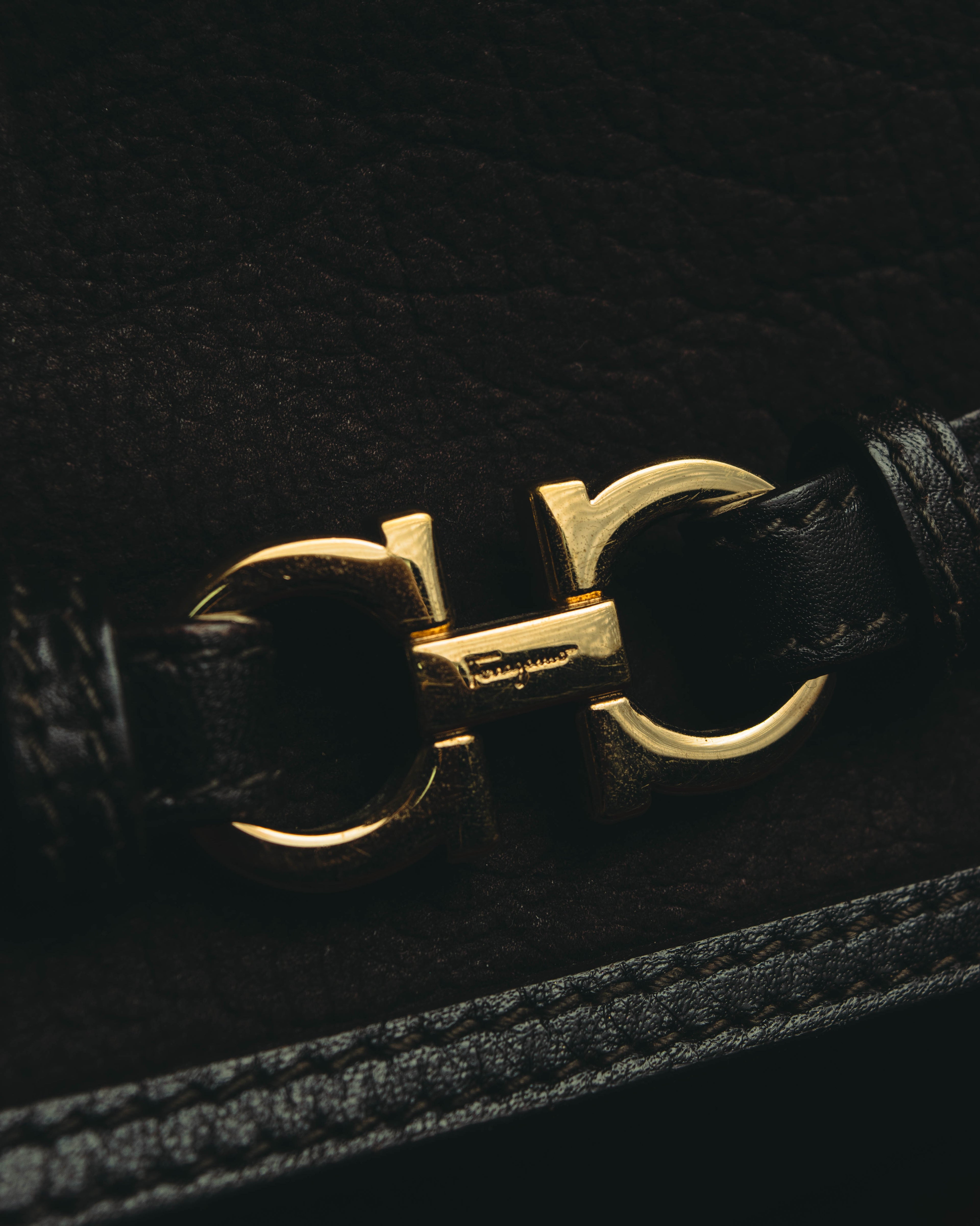 "Salvatore Ferragamo" 00's-10's Gancini leather shoulder bag