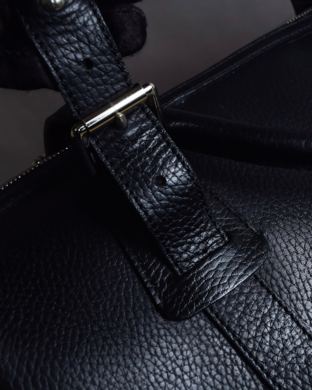 "BURBERRY" Refined design mini Boston leather bag