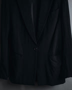 "ANN DEMEULEMEESTER" 90年代-00年代 流体人造丝原羊毛定制夹克