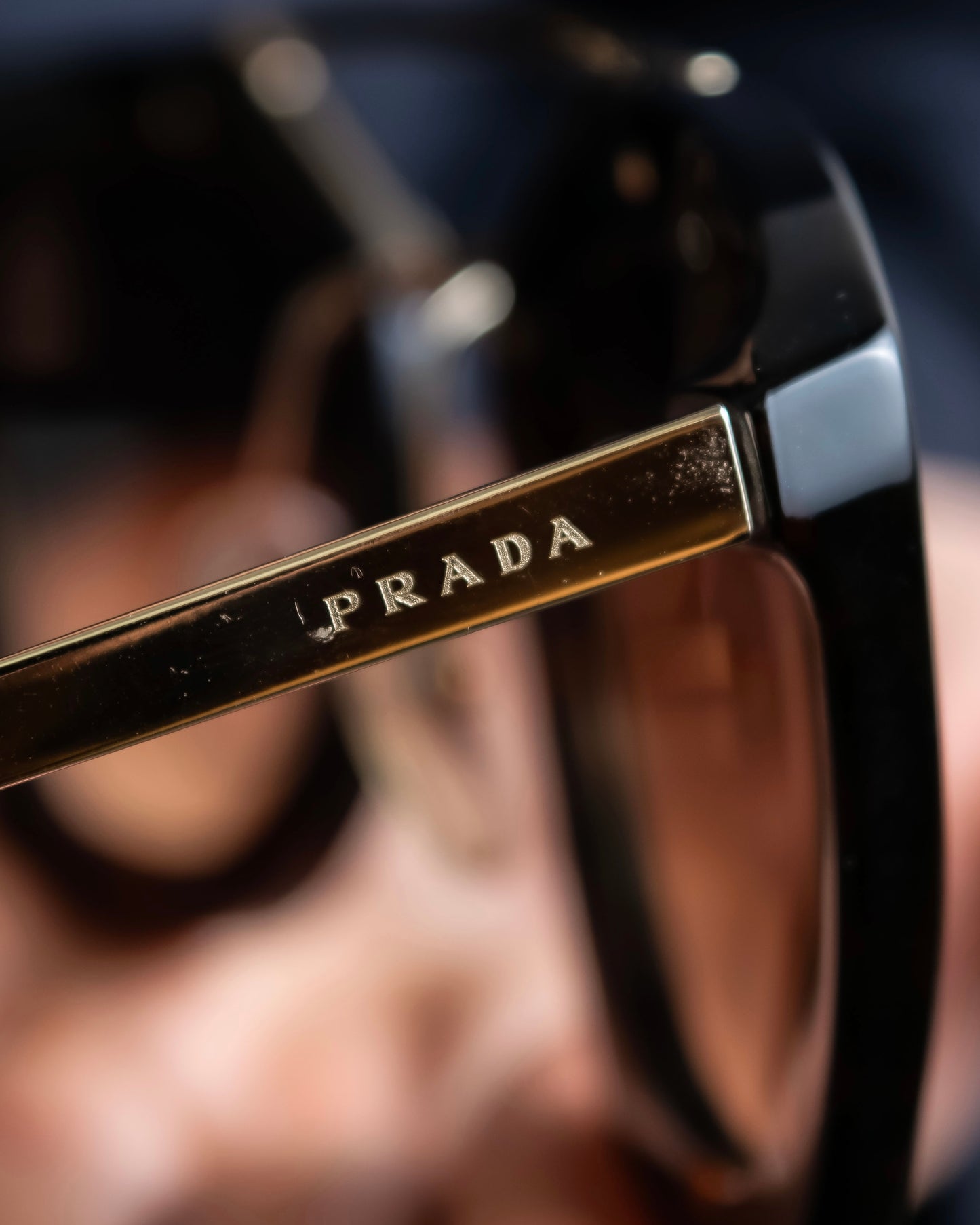 "PRADA" Oval square frame tortoiseshell sunglasses