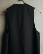 -SPECIAL- “Y’s” 90’s long tailored leather-trimmed vest