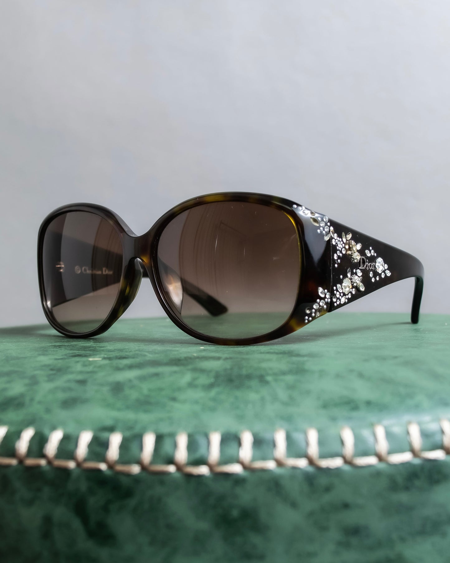 "DIOR" Bijou temple design butterfly frame sunglasses