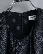 "BALENCIAGA" Gobelin & blurred print sleeveless pullover