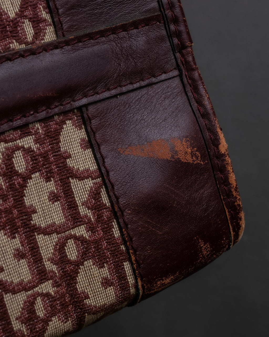 "Christian Dior" Trotter monogram jacquard boston bag