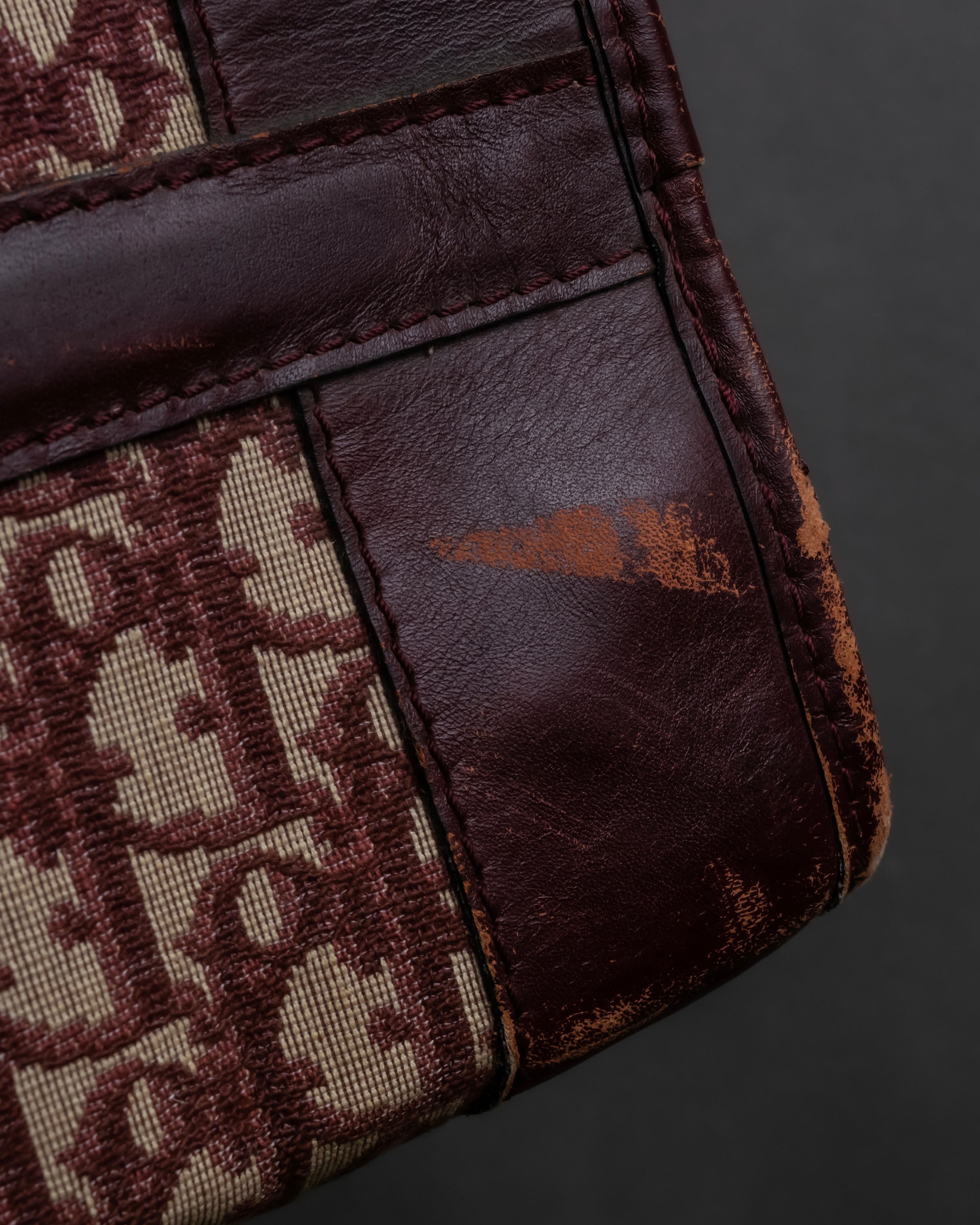 "Christian Dior" Trotter monogram jacquard boston bag