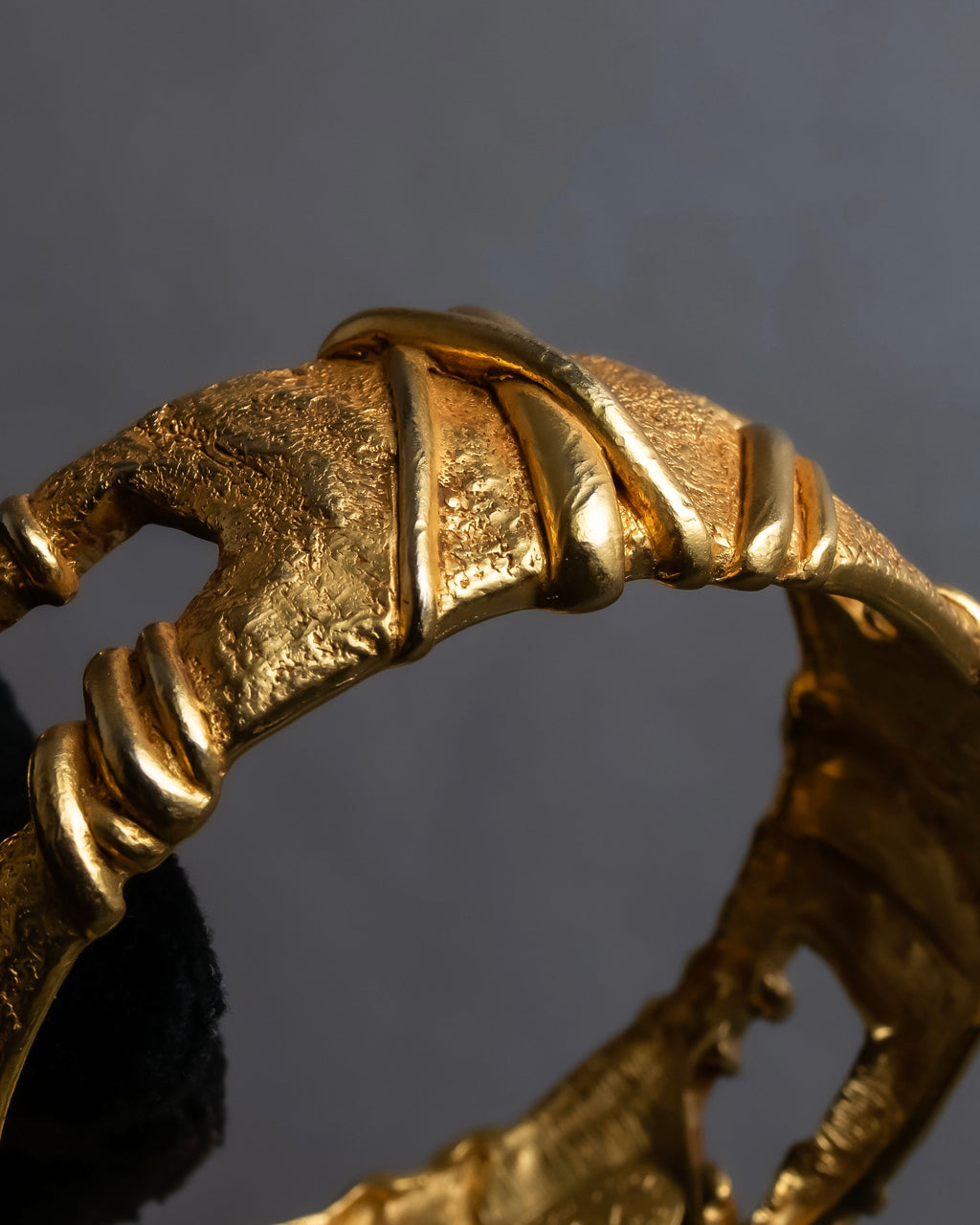 "Christian Lacroix" Sculptural detail gold bracelet