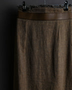 "HERMES" Gaultier period fringe design wrap skirt