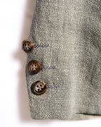 HERMES/ Pure Linen Oversized Single Breasted Tailored Jacket Beige