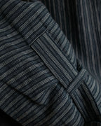 "ISSEY MIYAKE MEN" Random stripe pattern V-neck vest