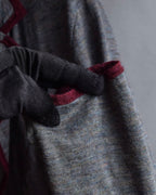 "Vivienne Westwood MAN" Bordeaux piping design draped tailored jacket