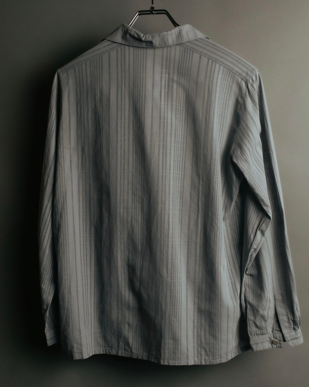 “Christian Dior” 80’s-90’s Sheer check open collar shirt