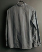 “Christian Dior” 80’s-90’s Sheer check open collar shirt