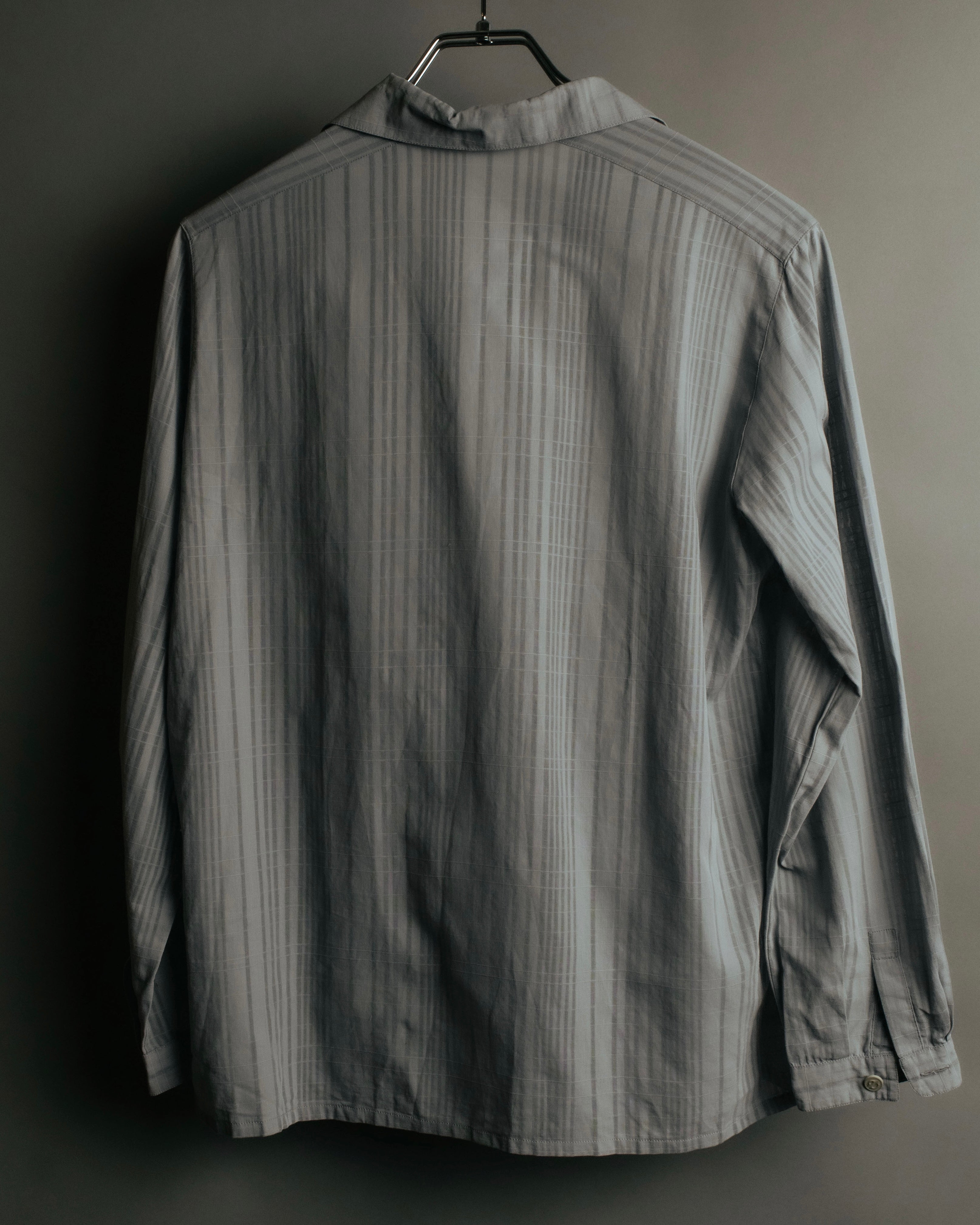 “Christian Dior” 80’s-90’s Sheer check open collar shirt