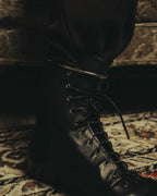 -SPECIAL- "JIL SANDER" 10's Sculptural gathered toe leather ankle boots