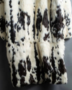 Vintage 100% real rabbit fur long coat