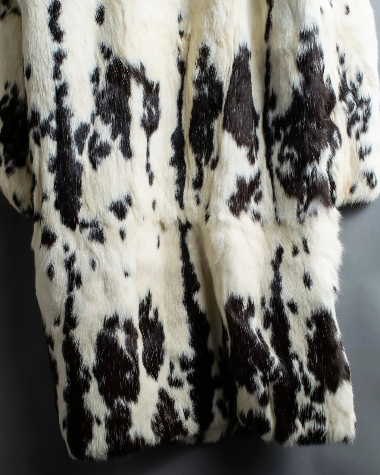 Vintage 100% real rabbit fur long coat