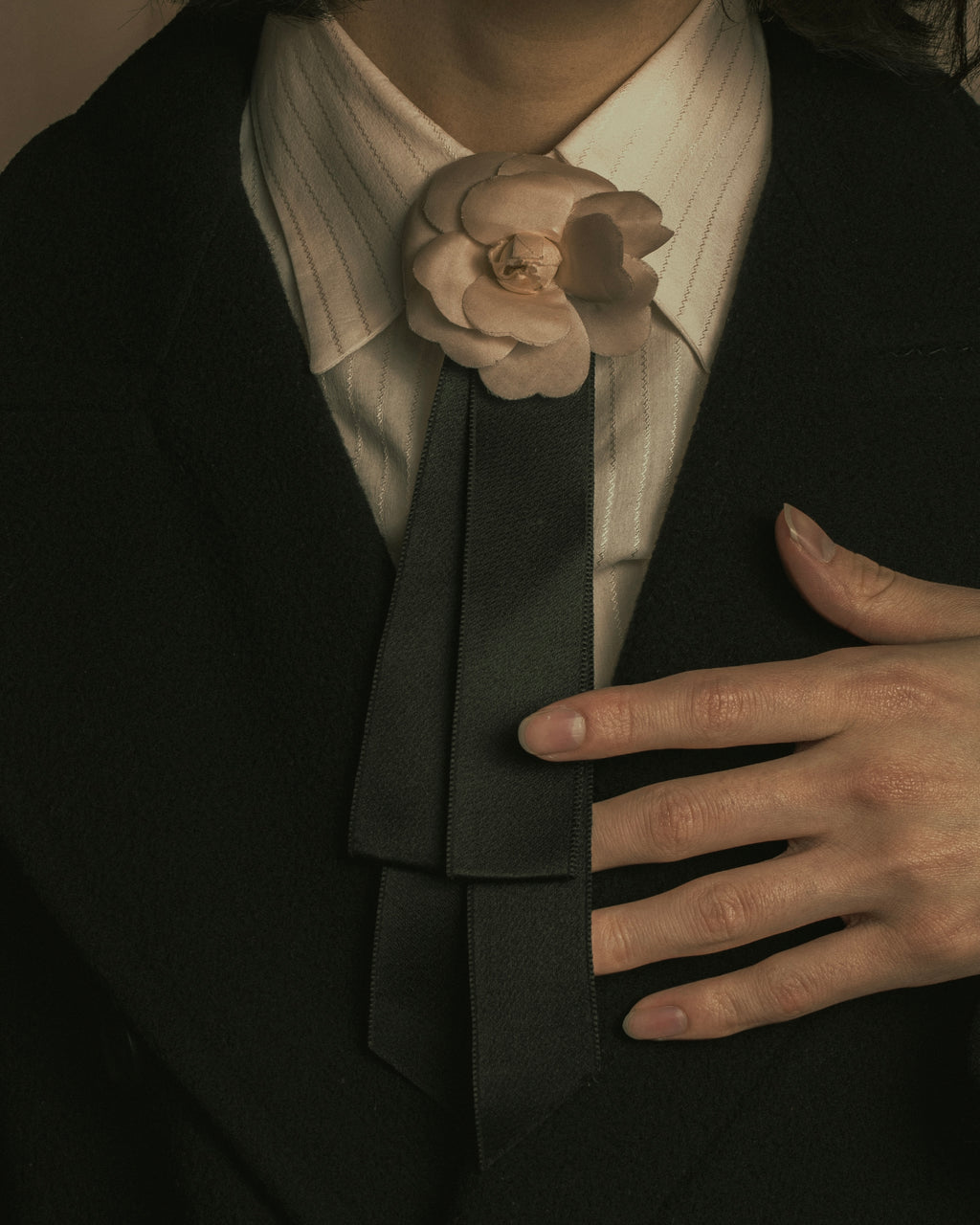 -SPECIAL- "CHANEL" 00's Boutique decoration with camellia motif brooch